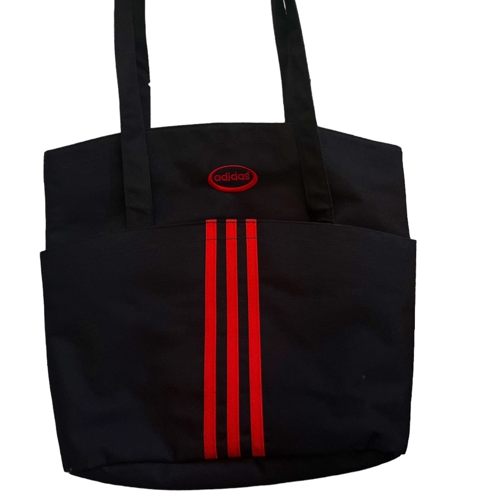 VINTAGE BLACK ADIDAS SHOULDER TOTE BAG